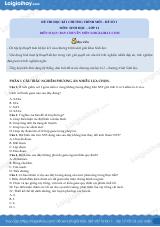 Đề thi học kì 1 Sinh 12 Chân trời sáng tạo - Đề số 1